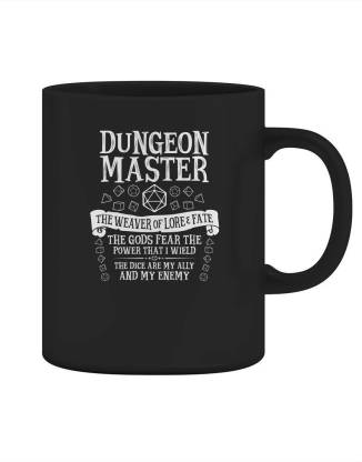Sky Dot Dungeon Master, The Weaver of Lore & Fate - Dungeons & Dragons (White Text) Ceramic Coffee Mug