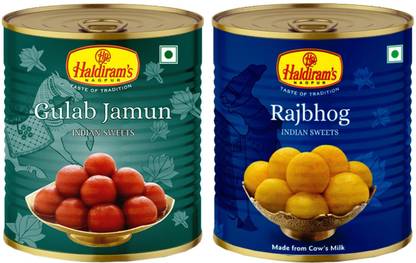 Haldiram's Rajbhog and Gulab Jamun (Combo Pack) Tin