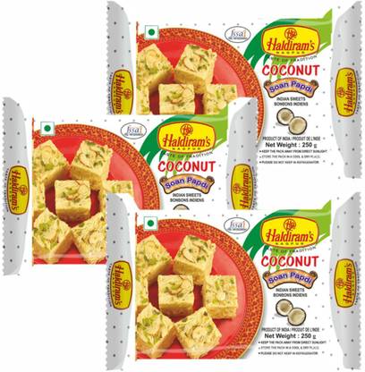Haldiram's Soan Papdi (Coconut Flavour) (Pack of 3) Box