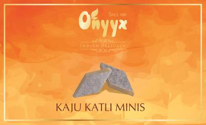 Onyyx Kaju Katli Minis- (Kaju Barfi / Burfi, Indian Mithai / Sweets gift pack / box)- 100g Festive Gift Box