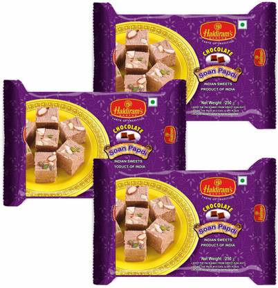 Haldiram's Soan Papdi (Chocolate Flavour) (Pack of 3) Box