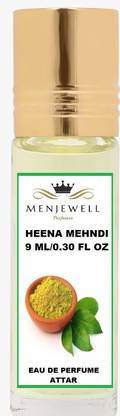 Menjewell Fragrances Heena Mehndi (Natural Itar/Attar/Perfume )Heena Attar 9ML Herbal Attar