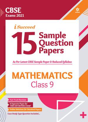 Cbse New Pattern 15 Sample Paper Mathematics Class 9 for 2021 Exam with Reduced Syllabus