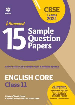 Cbse New Pattern 15 Sample Paper English Core Class 11 for 2021 Exam with Reduced Syllabus