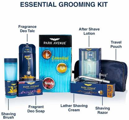 PARK AVENUE Essential Grooming Kit (Combo of 6 + Travel Pouch)
