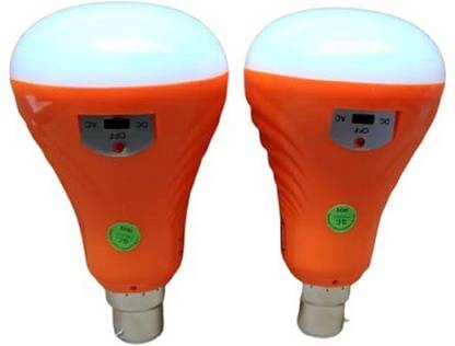 MENSCHA DP- LED LIGHT SELF -BALLASTED LED LAMP DP Rechargeable 40 SMD AC/DC Smart LED Bulb Pack Of 2 Bulb Emergency Light (Multicolor) 10 hrs Bulb Emergency Light