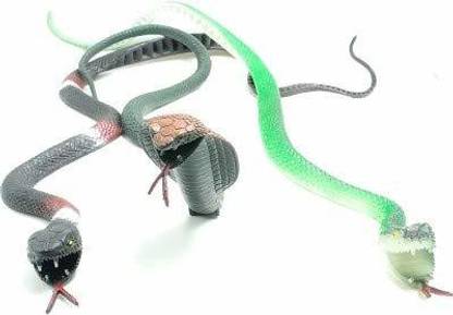 Minna Bazzar Rubber Cobra Snake Prank Toy 24 inch Cobra Snake ( Set of 3 ) Snacks Gag Toy