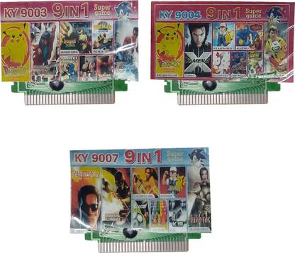 VK MART 8 Bit Tv Video Game Cassettes Games Included PACMAN, ADVENTURE ISLAND , 1942 And Many More  Gaming Accessory Kit