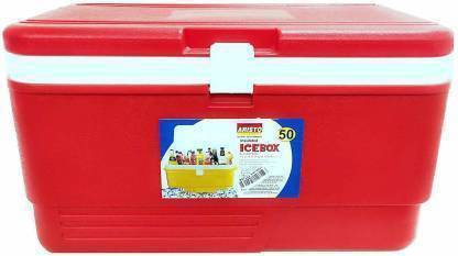 Shiv Enterprise 50ltr Red Icebox Insulated Chiller With Vent Lid + Plug Cooler