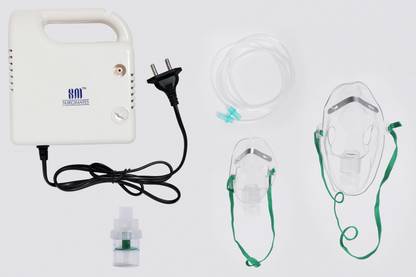 SAI SURGIMATES Piston Compressor Nebulizer Machine for Adult & Child with Complete Mask Kit (White/Grey) Nebulizer