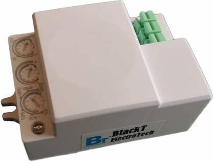 Blackt Electrotech 360 Degree Sq Type Microwave Motion Sensor with Light Sensor (Plastic, White) Wireless Sensor Security System