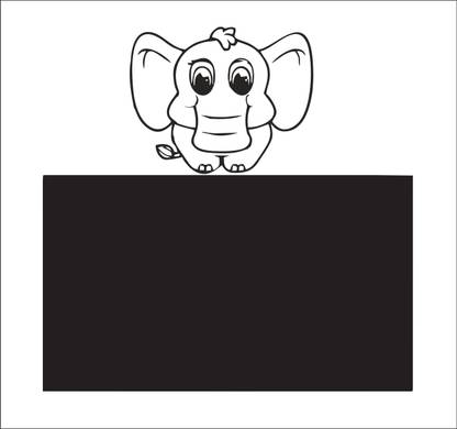 Sticker Hub 55 cm Chalkboard Sticker - Removable Blackboard Dust Free Wall Sticker - PVC Vinyl Size 56 cm x 55 cm Chalkboard Sticker