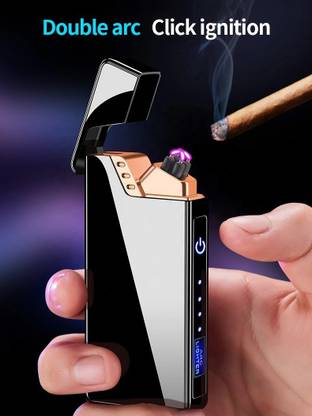imad JT-TH778 Finger Touch Switch Electronic Lighter LED Windproof Rechargeable USB Double Arc Lighter Cigarette Cigarette Lighter