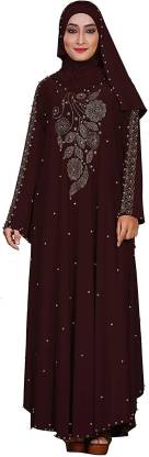 Dubai Collection Women's Kaftan Style Umbrella Lycra Abaya Burka with ...