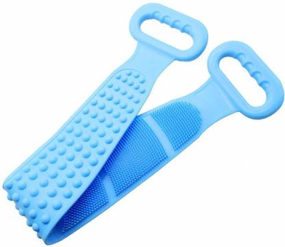 sanskar impex Silicone Dual Sided Back Scrubber Brush | Silicone Body Scrubber Belt, Double Side Shower Exfoliating Belt Removes Bath Towel, Double Chopping Belt Scrubber Washer for Bath