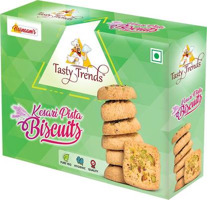 tasty trends Kesari Pista Biscuits Biscotti Biscuit
