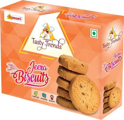 tasty trends Jeera Biscuits (Pack of 2) 200 gms x 2 packs Cookies Biscuit