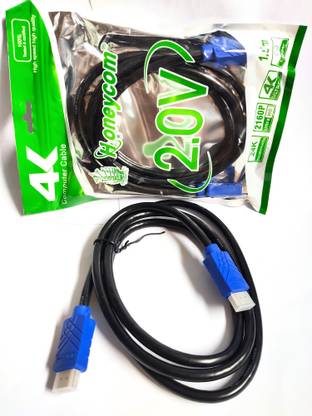 Honeycom HDMI Cable 1.5 m TBS High-Speed HDMI Cable, Supports Ethernet, 3D, 4K video,