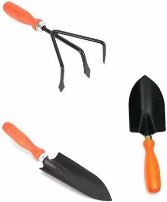 fitweight Cultivator, Small Trowel and Big Trowel Garden Tools Combo of 3 Garden Tool Kit (3 Tools) Garden Tool Kit
