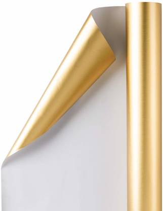 JAI Gift Wrapping Paper Roll 20 Inch X 5 Meter Matte Gold PAPER Gift Wrapper
