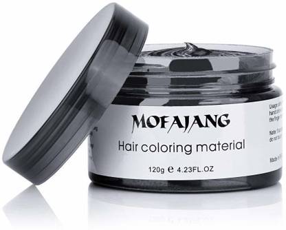 MOFAJANG Hair Coloring Dye Wax, Instant Hair Wax, Temporary Hairstyle Cream , Hair Pomades, Natural Hairstyle Wax for Cosplay (Black) Hair Wax