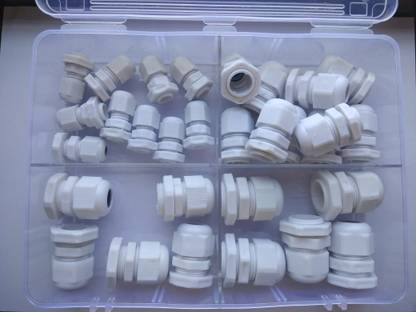 GSK Cut 40 Piece Polyamide Adjustable 3.5-13mm Cable Glands Joints Cable Gland - PG7, PG11, PG13.5, PG16 Hose Connector