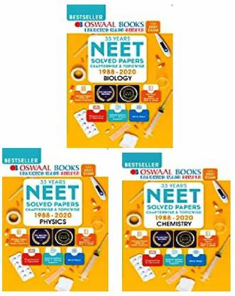 Combination Of Oswaal 33 Years Solved Papers For NEET (Bundle Of 3 Books) Physics, Chemistry, Biology Oswaal Books
