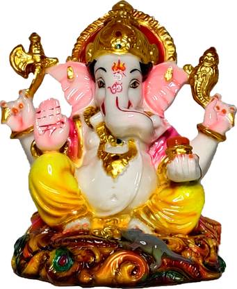 REVANSH ENTERPRISE Lord Ganesh / Ganapati with mouse GOD Ganesha Decorative Showpiece  -  15.24 cm