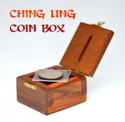MilesMagic Magician's Ching Ling Coin Box Penetration Coin Through Solid Glass Magic Trick 1 Magic Tricks