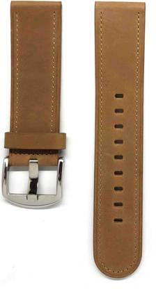 YDZ 23MM BROWN LEATHER STRAP ROUND TIP 23 mm Genuine Leather Watch Strap