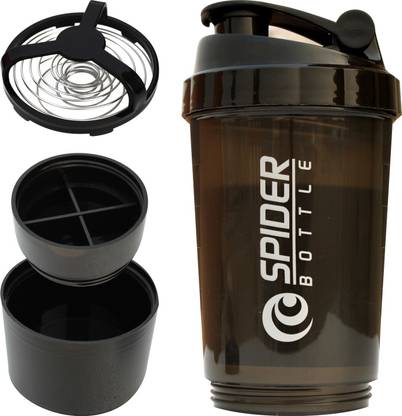 spider bottle Black Protein Shaker Bottle 500 ml Plastic Shaker