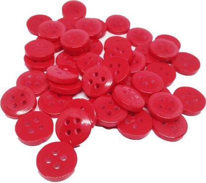 lookat Red Buttons Set Of 50 Plastic Buttons