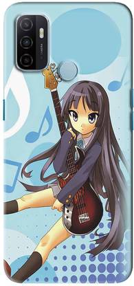 NDCOM Back Cover for OPPO A53 Cartoon Girl Playing Guitar Music Printed