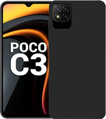 iZAP Back Cover for All Side Rubberised Matte Soft Silicon Flexible Cover Poco C3