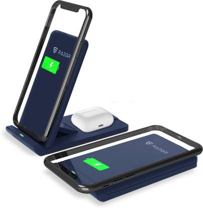 RAEGR RG10137 Arc1100[2-in-1]10W+5W Wireless Charger Foldable Stand Charging Pad