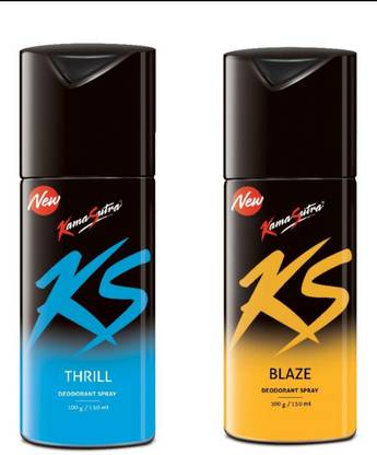 Kamasutra deo blaze and thrill pack of 2 Deodorant Spray  -  For Men