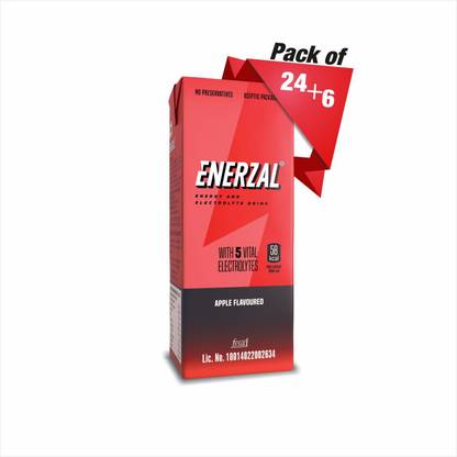 Enerzal Energy Dink Aple Flavour Tetra Pack 200ml Each (Buy 24 pack get 6 pack free) Energy Drink