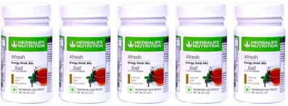 HERBALIFE Afresh Energy Drink Mix - Tulsi Flavor Combo Pack Of 5 ( A Refreshing Beverage) Combo