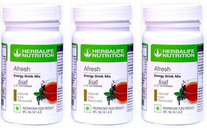 HERBALIFE Afresh Energy Drink Mix - Tulsi Flavor Combo Pack Of 3 ( A Refreshing Beverage) Combo