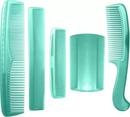CRAZYGOL Comb Set For Home And Saloon Use For Women And Men, Set Of 5 Pcs, Pack Of 1