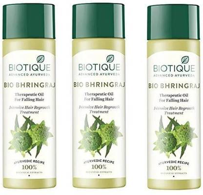 BIOTIQUE Bio Bhringraj Growth hair 120 ML pk of 3 Hair Oil