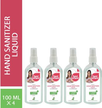 Hand in Hand Sanitizer SPray 100 ml (Pack of 4) Sanitizer Spray Bottle