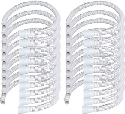 RENVOX Flexible PVC Waste Pipe Drain Hose/Outlet Tube Connector for Basin (White, Pack of 20) PVC Wash Basin & Kitchen Sink PVC Waste Pipe (Pack of 20) Hose Pipe