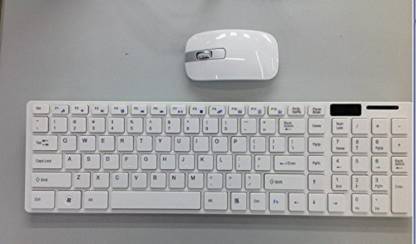 DANKHARA BROTHER Wireless Keyboard & Mouse Combo Kit Wireless Multi-device Keyboard (white) Wireless Desktop Keyboard Wireless Multi-device Keyboard (White) Wireless Laptop-size Desktop Keyboard Compatible with Desktop, Laptop, Mac