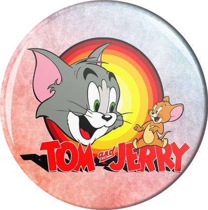 CLICK N HOME Tom & Jerry Badges Fridge Magnet Design 4 Fridge Magnet Pack of 1