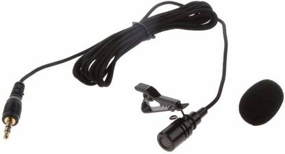 Miraaz BEST QUALITY IN METAL 3.5mm Clip Microphone For | Collar Mike for Voice Recording | Lapel Mic Mobile, PC, Laptop, Android Smartphones, Microphone (Black) Microphone