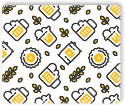 JRP Semless Beear Cup/ Designer Non Erasable printed mouse pad Non Slip Base Mousepad