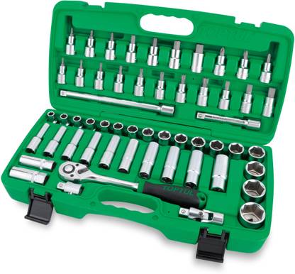 Toptul 55PCS Professional Grade 1/2"DR. Flank Socket Set Socket Set