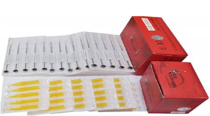 Mumbai Tattoo COMBO PACK PREMIUM NEEDLE 5RL & SMALL ROUND TIPS 5RT Disposable Round, Magnum, Magnum Liner, Magnum Shader Tattoo Needles