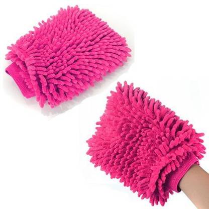 Try Online Double Sided Microfiber Hand Duster,Cleaning Gloves For Kitchen & Home (Pack Of 2) Wet and Dry Glove Set